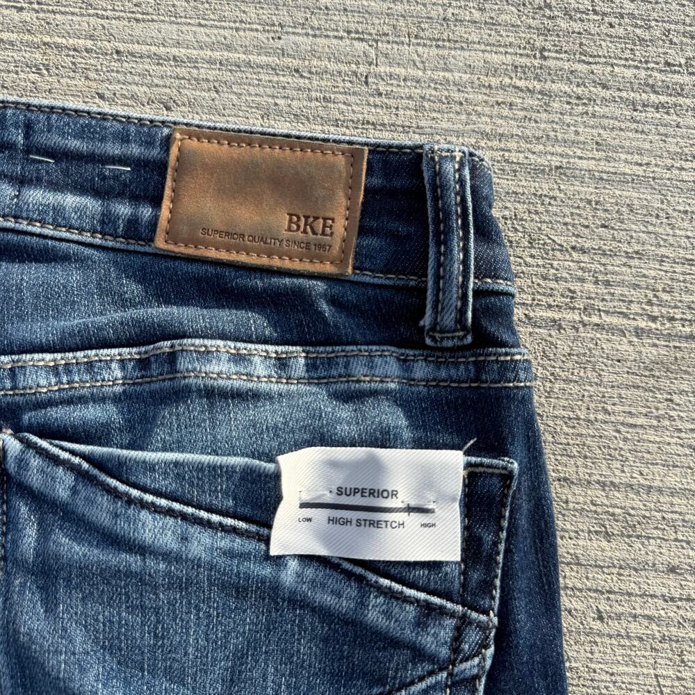 Buckle BKE Stella 26R Cuffed Slim Fit Low Rise Skinny Blue Jeans Style ABK4211 - Picture 3 of 11